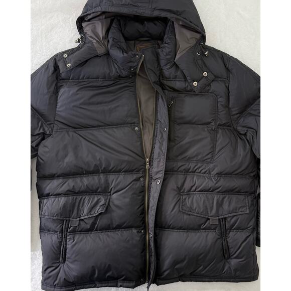 COLE HAAN Men's Size XXL Down Puffer Jacket Winter Ski Coat Removable Hood - Picture 5 of 8